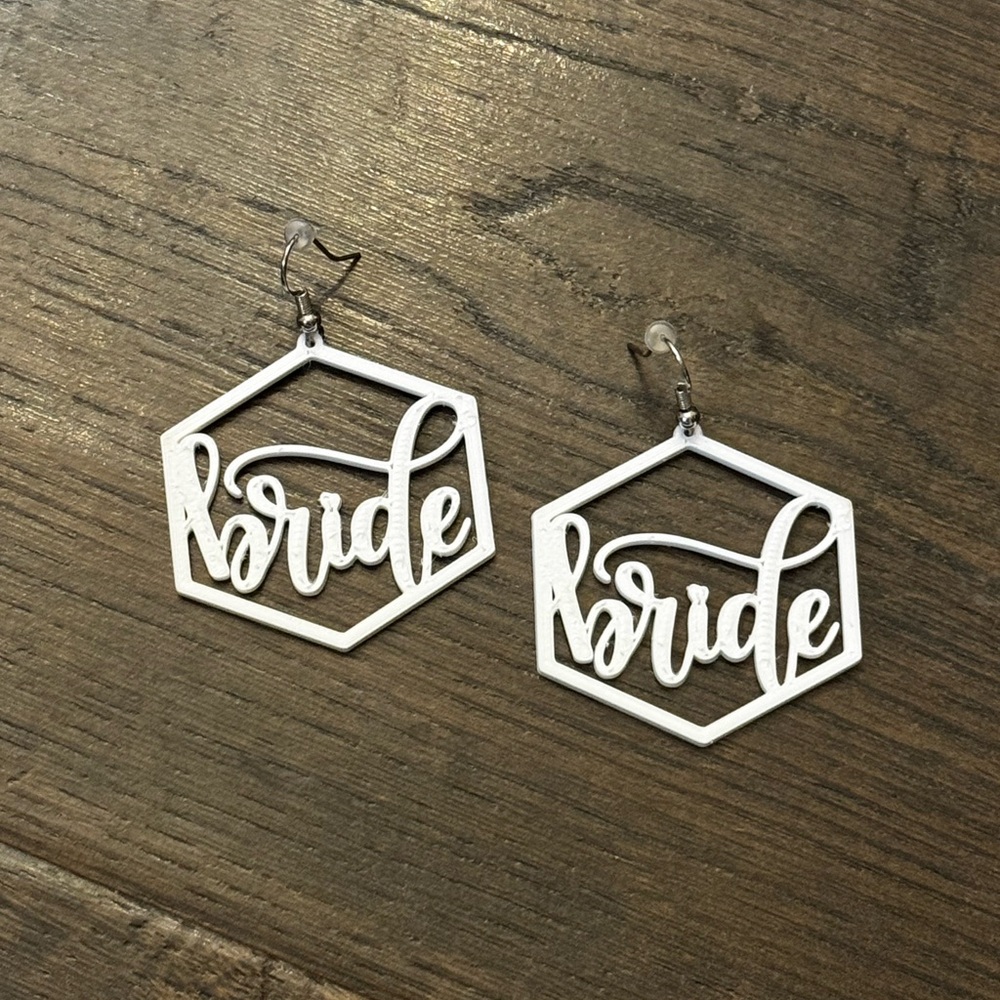 White Bride Earrings
